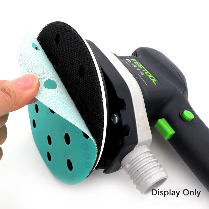 50/125/150mm Wet & Dry Sandpaper Polyester Film Green Sand Hook & Loop 40-2000P 10Pcs