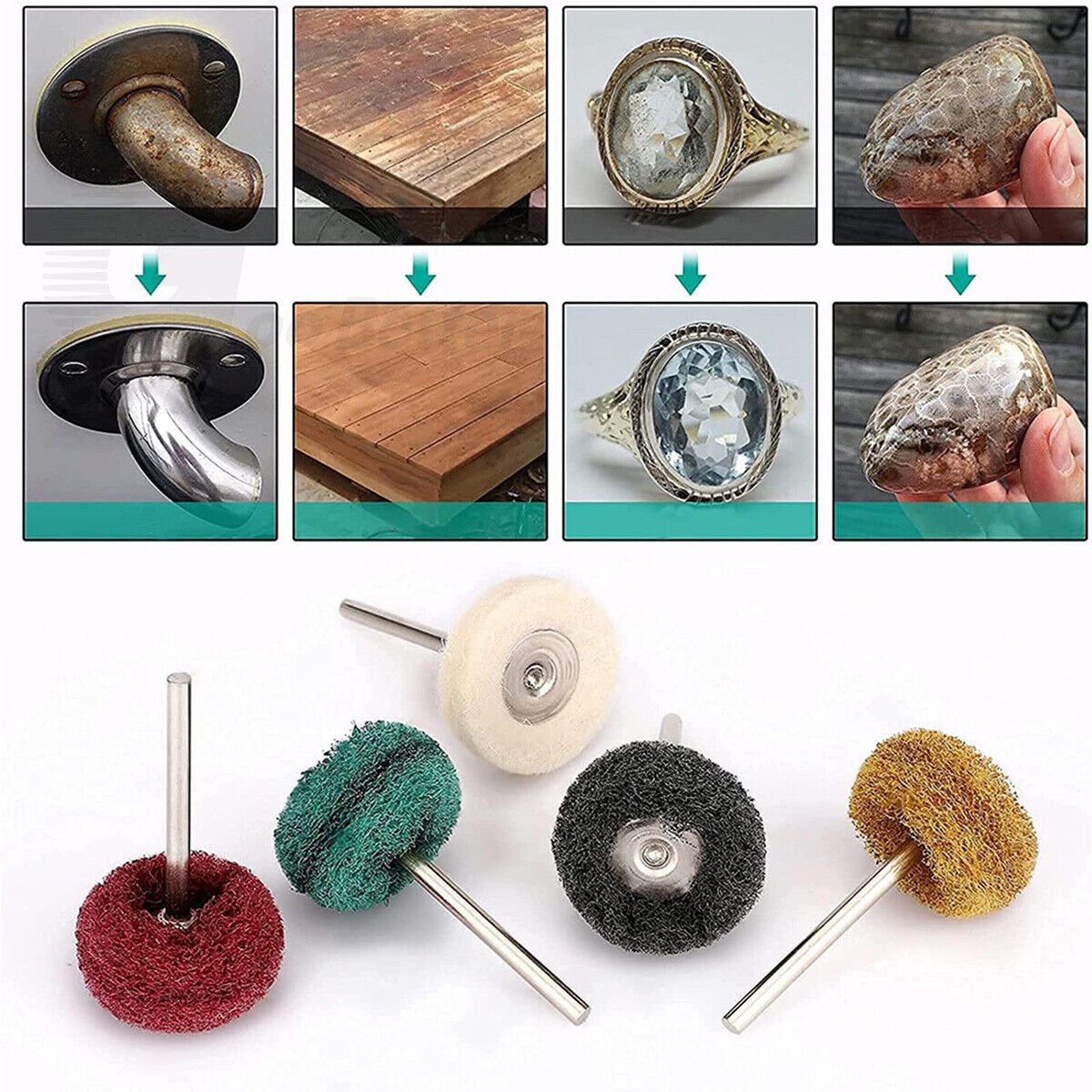 Dremel Polishing Wheels 25mm 50PCS | Professional Grinding & Buffing Set - HomeDIYer