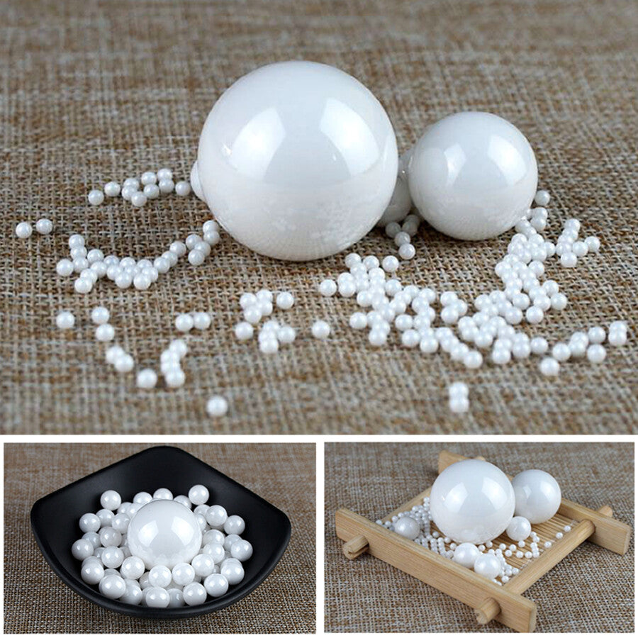 Full size assortment of G5 zirconia ceramic balls from 1mm to 31.75mm