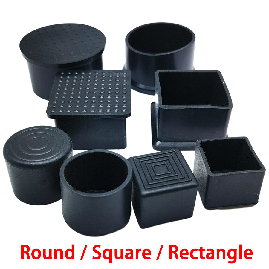 HomeDIYer Square and Rectangle Black Rubber Feet for furniture protection