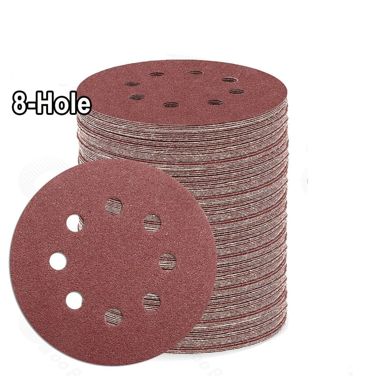 100Pcs 40 to 800 Grit Sanding Discs 5 inch 8 - Hole Hook Loop Orbital Sander Paper - HomeDIYer