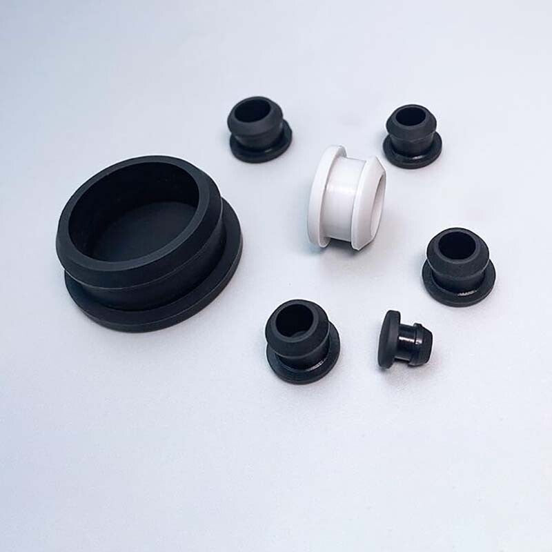 Black Snap-on Hole Plug Silicone Rubber Blanking End Caps Seal Stopper 2.5~14mm