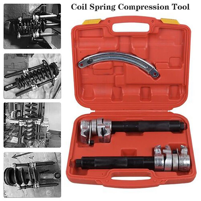 Heavy Duty Coil Spring Set Compressor Strut Suspension Clamp With Safety Bracket - HomeDIYer