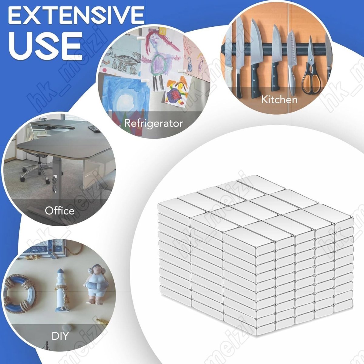 N35 Bar/Rectangular Magnets Small/Large Neodymium Magnets for DIY Craft Fridg - HomeDIYer
