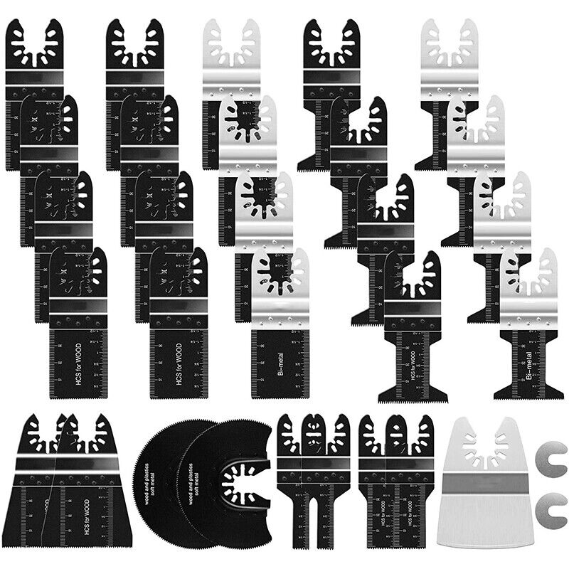 31Pcs Oscillating Saw Blades Multi Tool Blades Quick Release for Wood Cutting - HomeDIYer