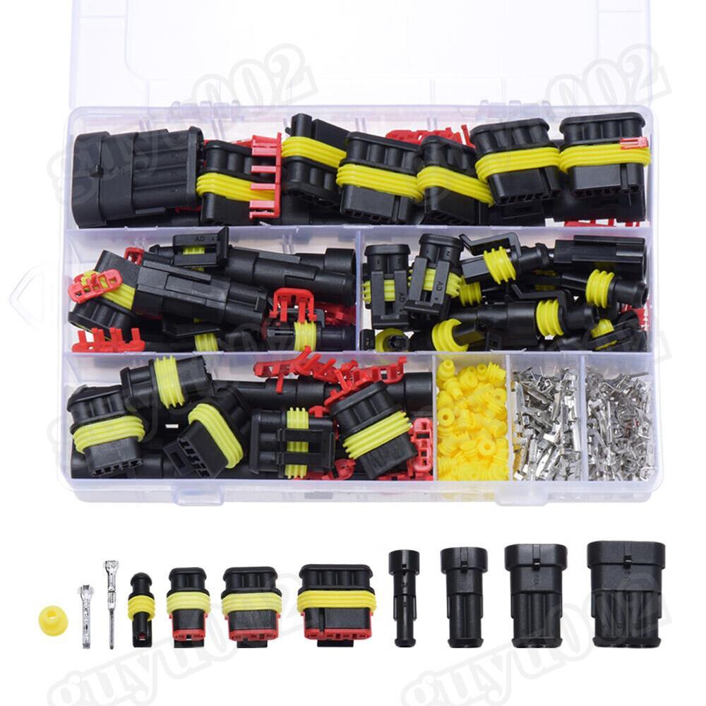 352Pcs 1/2/3/4Pin Cable Wire Connector Plug Waterproof Sealed For Electrical Car - HomeDIYer