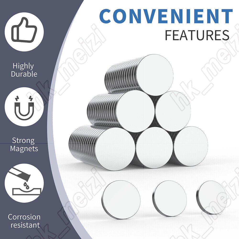 N52 Neodymium Round Disc Magnets mini/Tiny/Small/Large Magne for Door Fridge DIY - HomeDIYer