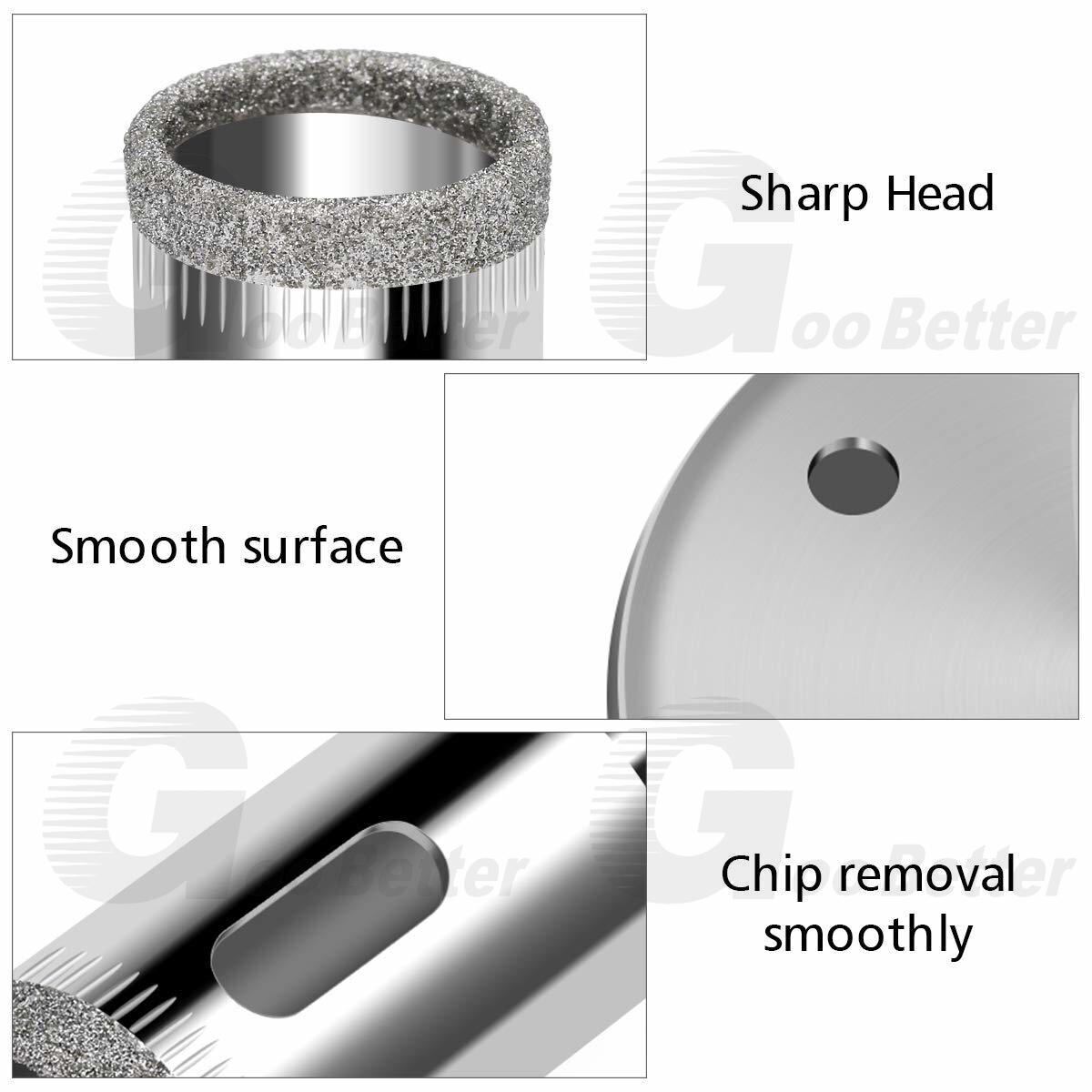 6mm - 32mm Diamond Hole Saw Kit Drill Bits Set Cutter Glass Ceramic Tile Porcelain - HomeDIYer