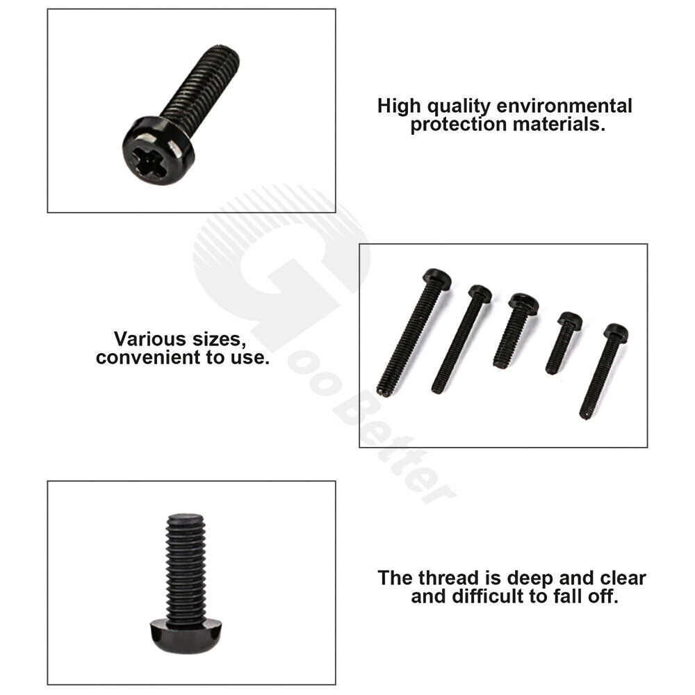 150Pcs M2 - M5 Nylon Phillips Pan - Head Screws Bolt Spacer Nuts Set - HomeDIYer