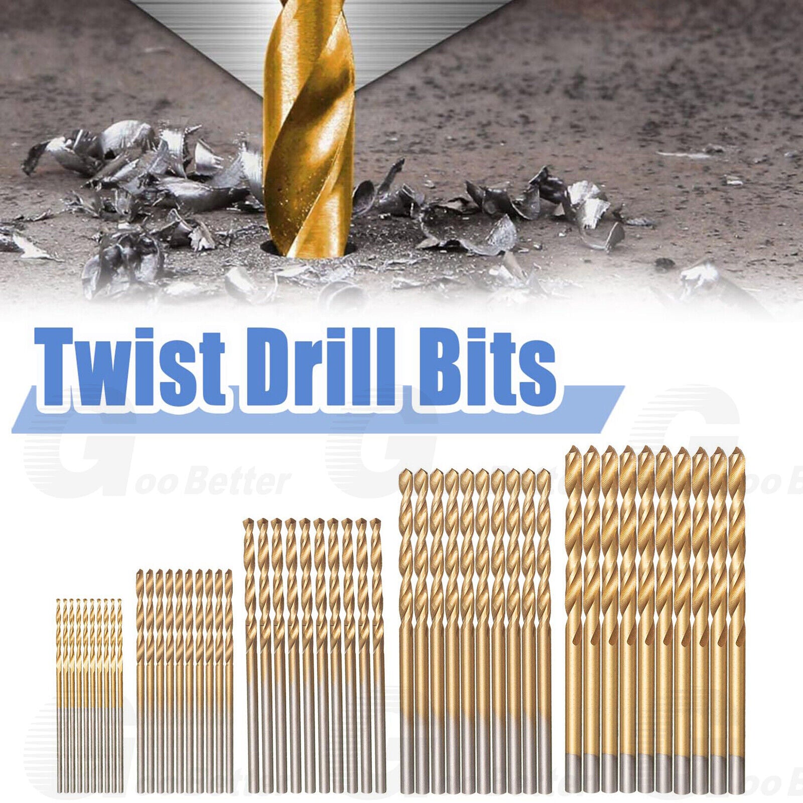 50PCS Mini Micro Round Shank Drill Bits Set Small Precision HSS Twist Drill Bits