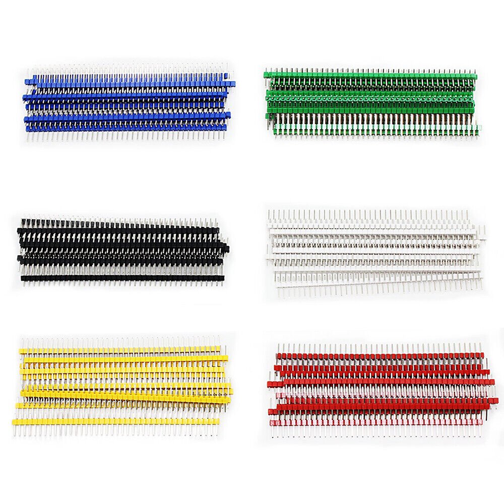 120pcs pin header 40 pin single row 2.54mm PCB board pin header connector strip - HomeDIYer