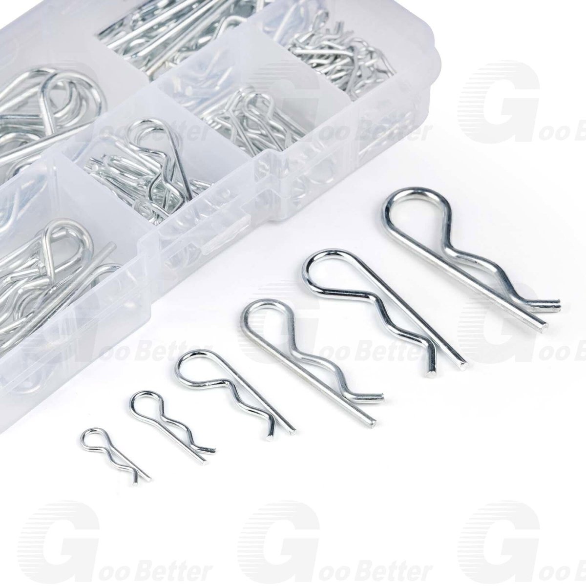 100Pcs R Clips Zinc Plated Retaining Split Beta Pins Assortment for Clevis Pins - HomeDIYer