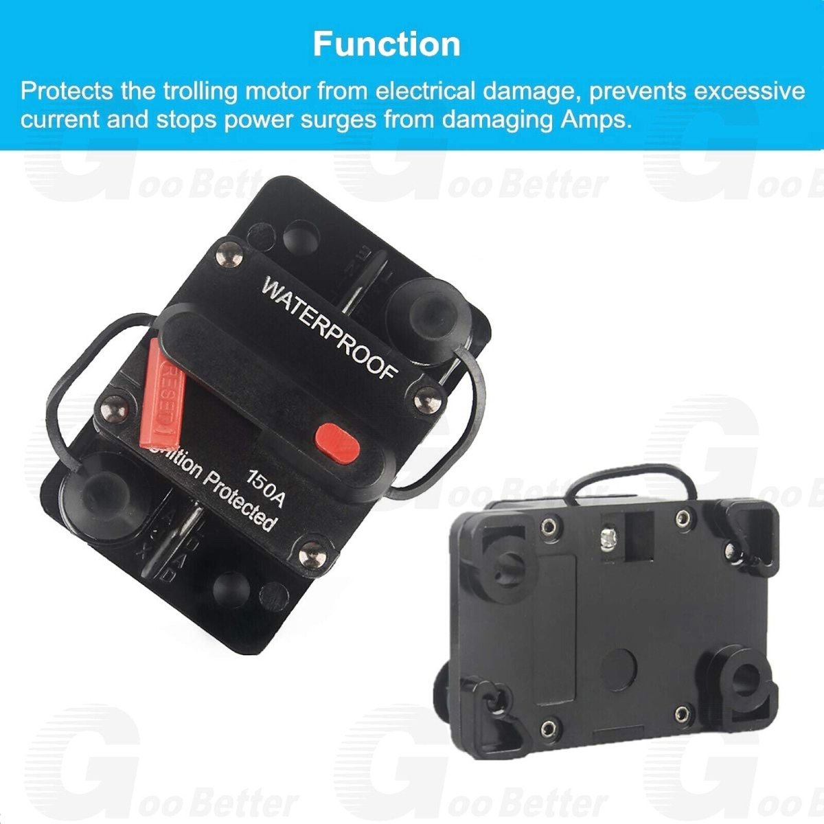 30 - 300Amp Waterproof Car Circuit Breaker Fuse Reset for Boat Auto RV DC 12V - 48V - HomeDIYer