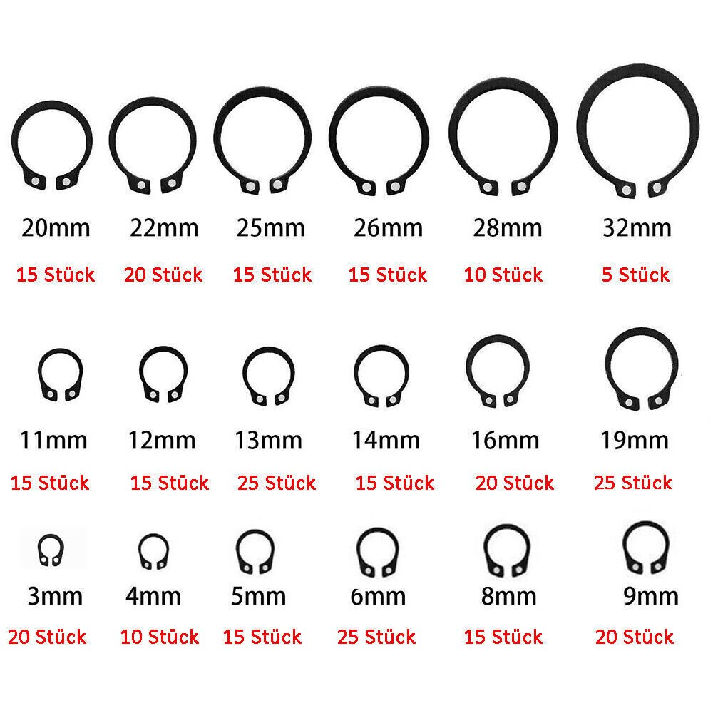 300 pcs circlip assortment set 3mm - 32mm circlips circlip outer - HomeDIYer