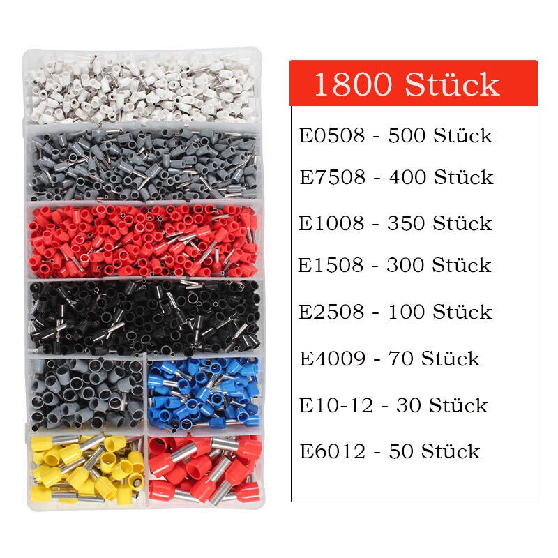 1800 crimping pliers wire end ferrule set 0.5mm - 10mm² wire end ferrule pliers pliers - HomeDIYer