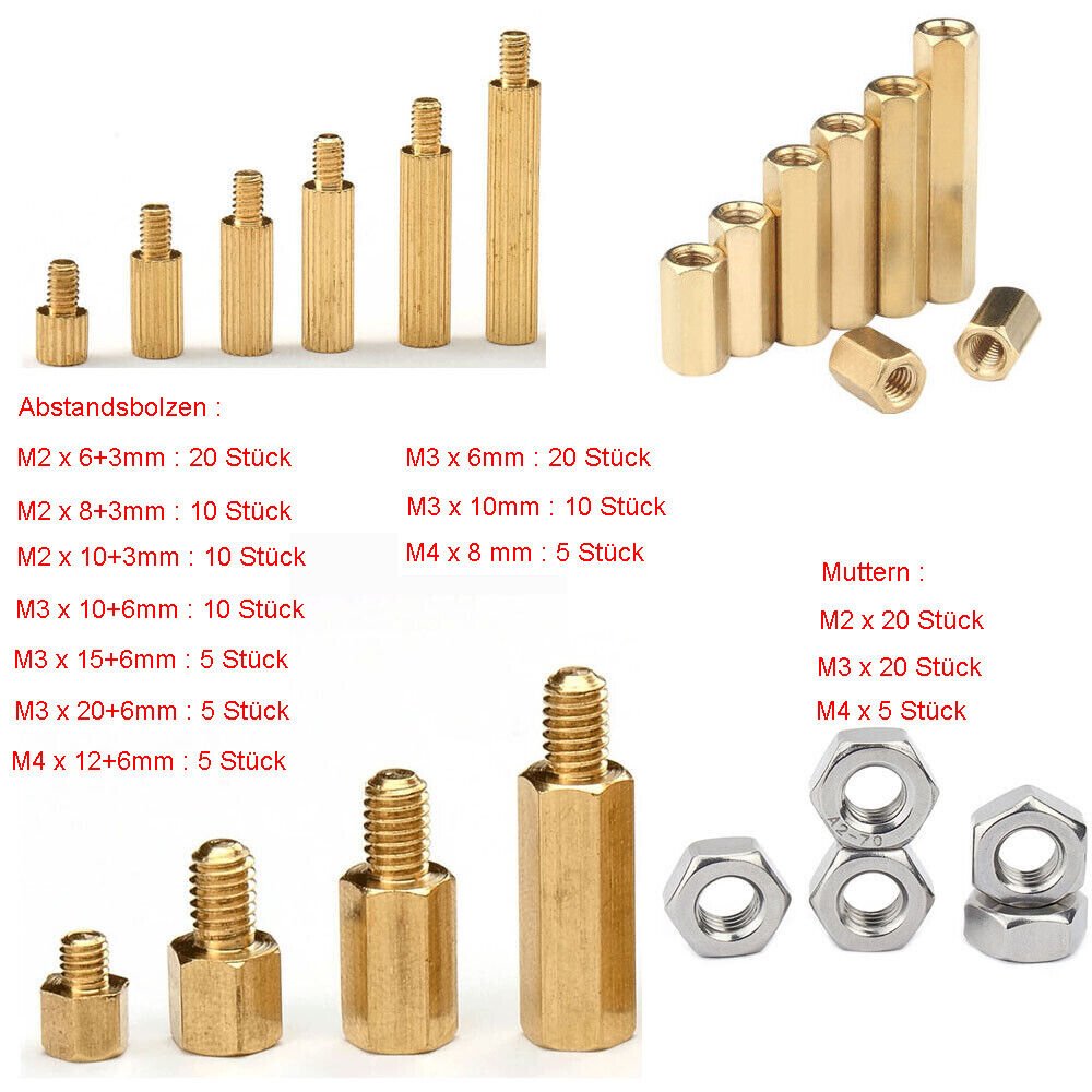 145 pcs Spacer bolts Spacer bolts Hex Standoff bolts Nuts Set M2 M3 M4 - HomeDIYer