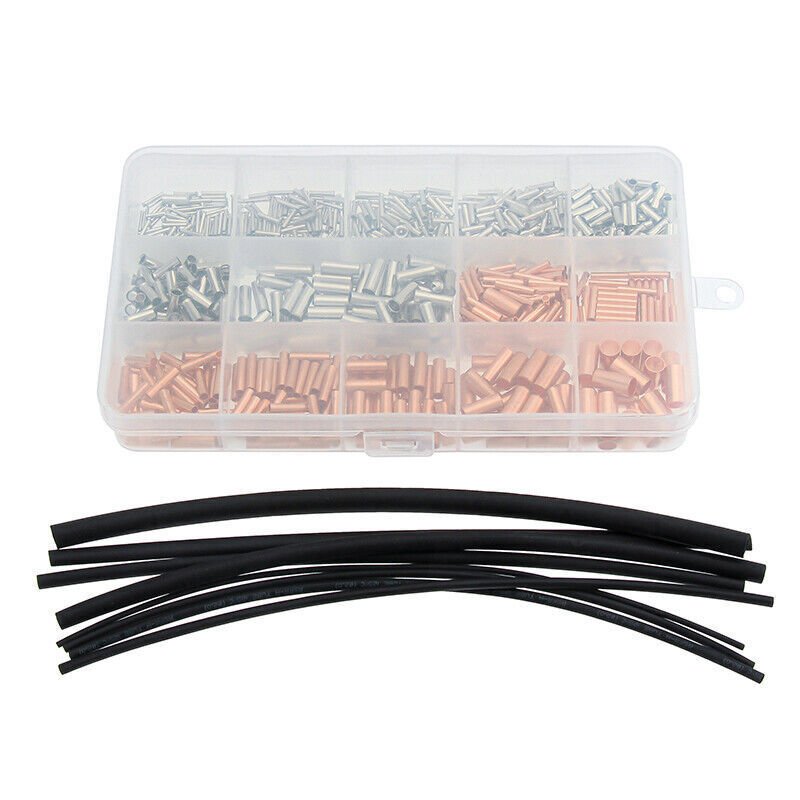 970PCS wire end ferrule assortment Cable sleeves Butt connectors Heat shrink tubing set - HomeDIYer