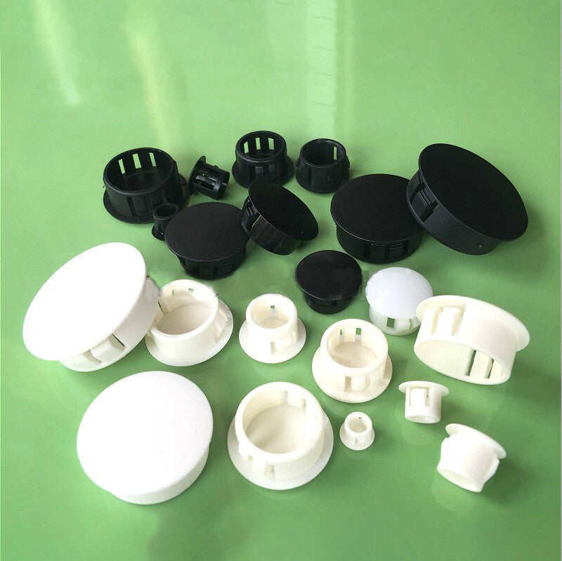 6mm~30mm Hole Plugs Plastic Blanking End Caps Tube Pipe Inserts Plug Bung Black