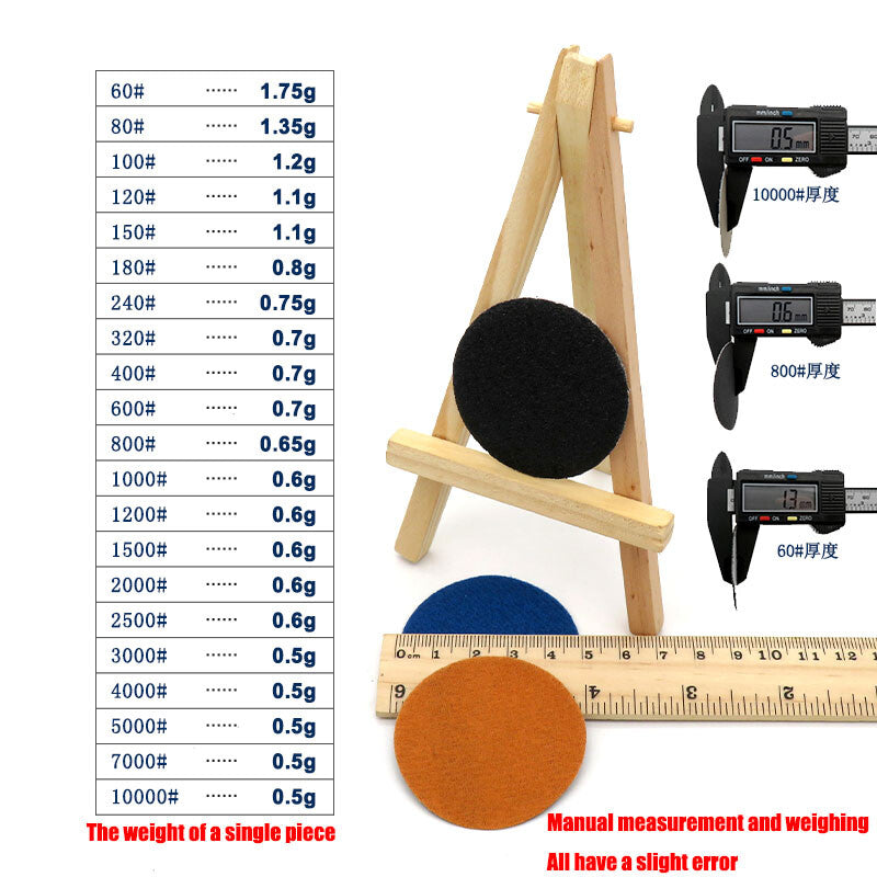 2" Inch 50mm Wet And Dry Sandpaper Grit 60# ~10000# Hook&Loop Sanding Discs Pads