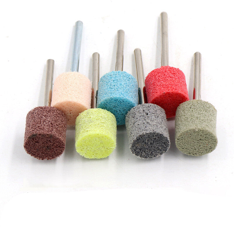 Nylon Fiber Polishing Wheel 3mm Shank Abrasive Disc for Dremel 150 - 1000 Grit