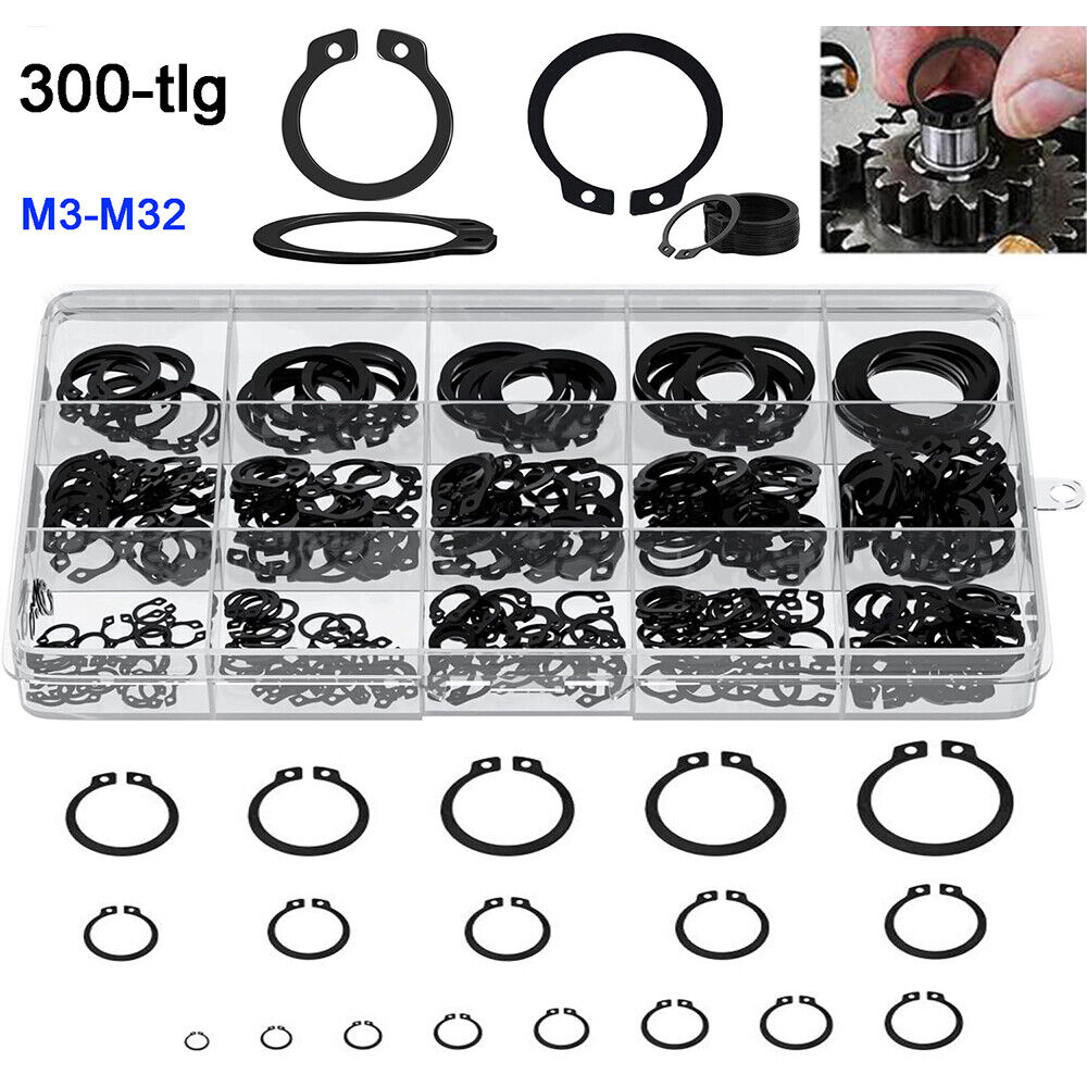 300 pcs circlip assortment set 3mm - 32mm circlips circlip outer - HomeDIYer