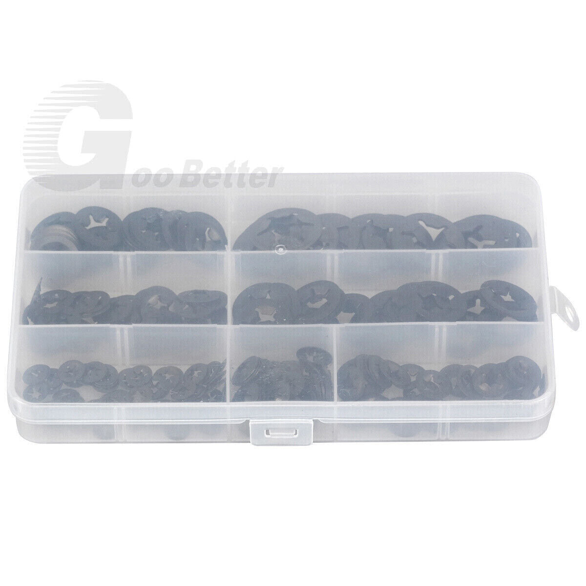 260Pcs Starlock Washers Push M3-M12 On Lock Star Tooth Grab Fastener Clips Set