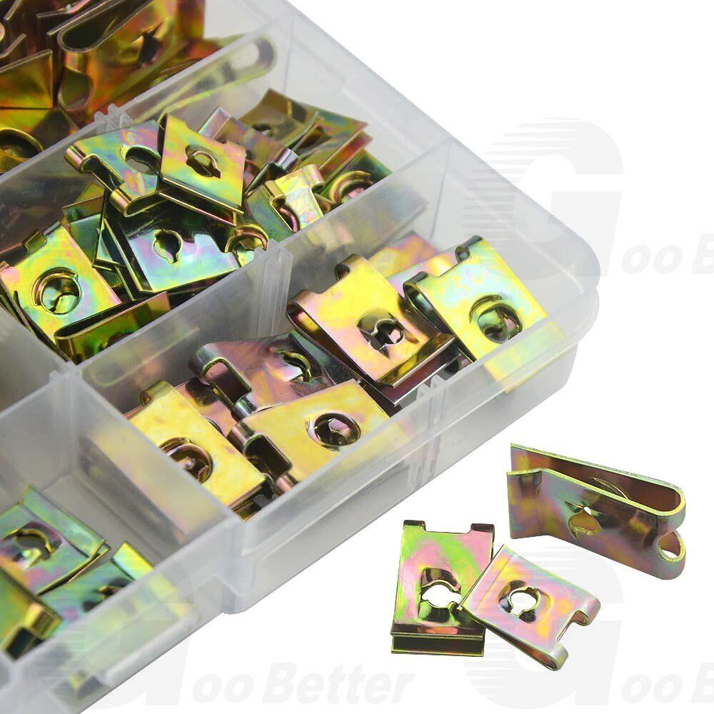110Pc Auto Car U Type Nut Clip Kit Fastener Replacement Dash Door Panel Interior - HomeDIYer