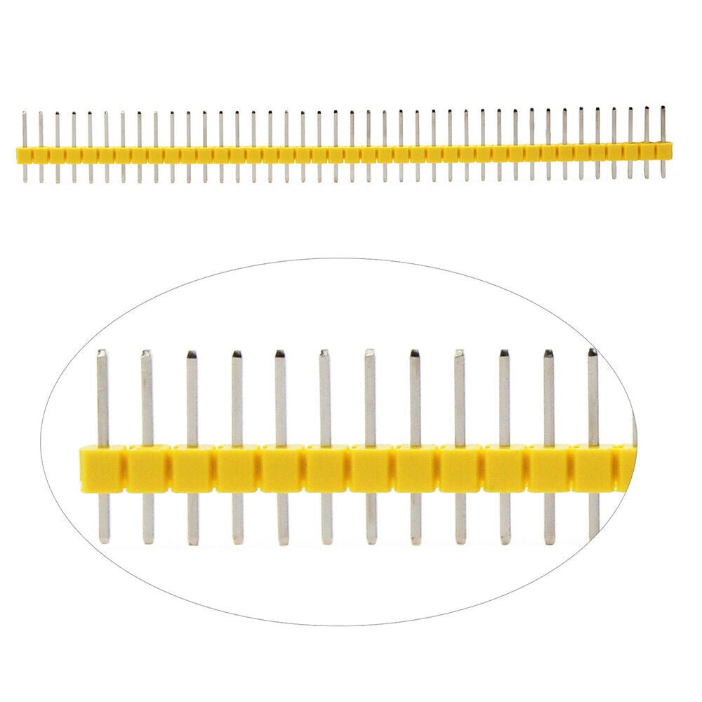 120pcs pin header 40 pin single row 2.54mm PCB board pin header connector strip - HomeDIYer