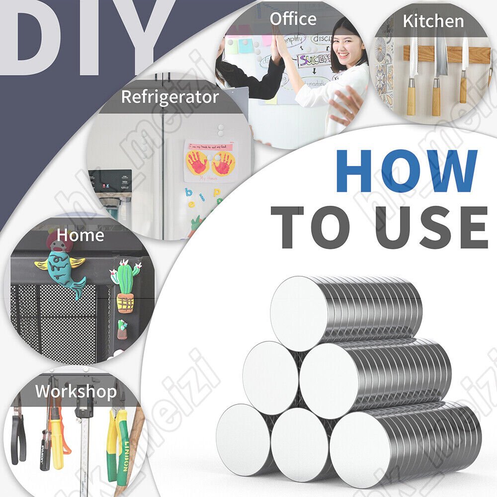 N52 Neodymium Round Disc Magnets mini/Tiny/Small/Large Magne for Door Fridge DIY - HomeDIYer