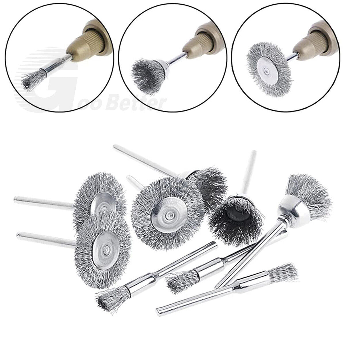 45x Wire Brush Set Disc Brush Wire Brush Wheel Brush For Dremel Sanders - HomeDIYer
