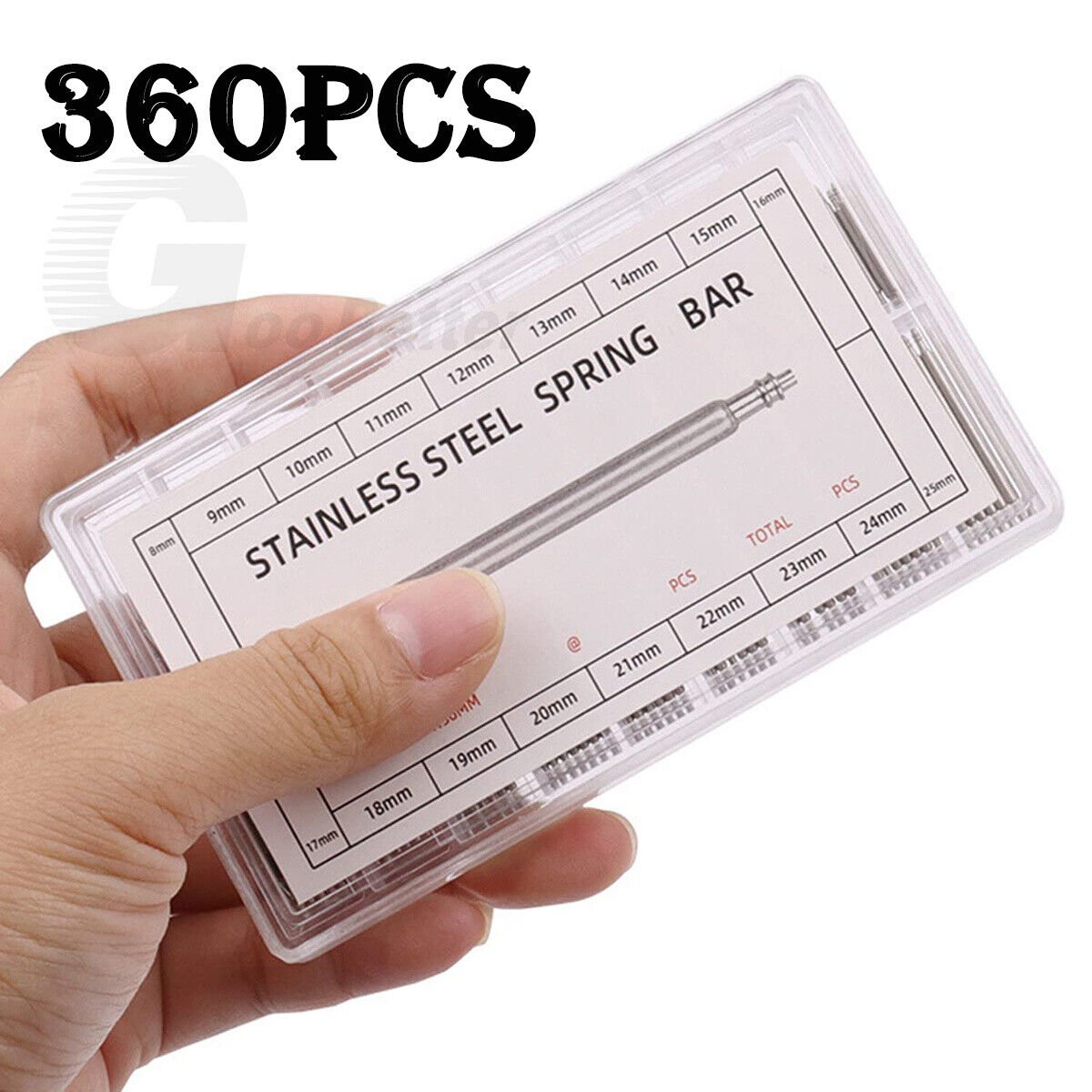 360Pcs Watch Band Strap Spring Bars 8 - 25mm Stainless Steel Link Pins Repair Tool - HomeDIYer