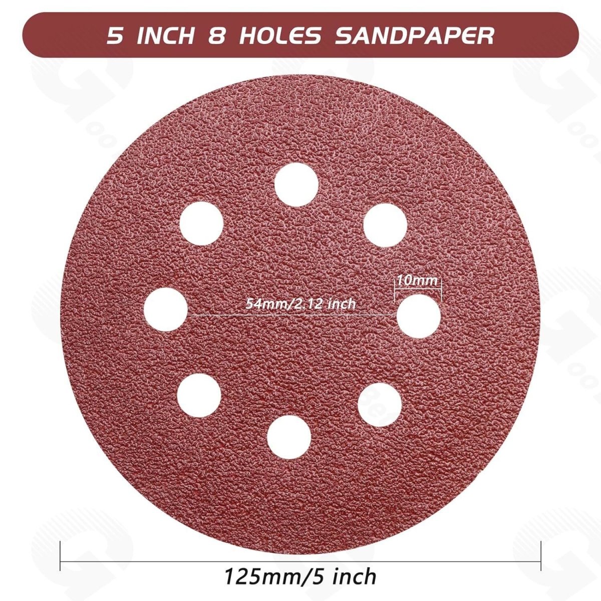 100Pcs 40 to 800 Grit Sanding Discs 5 inch 8 - Hole Hook Loop Orbital Sander Paper - HomeDIYer