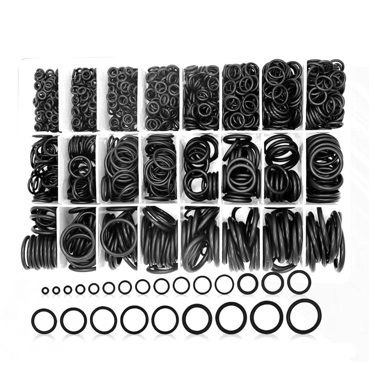 O Ring Assortment Rubber Sealing Rings Set O - Rings Oring Seal 1200 Pieces 6 - 28mm - HomeDIYer