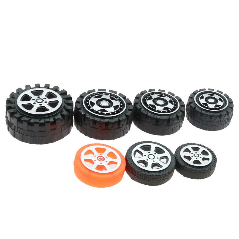 Plastics Rubber Tire Wheel Tyres Rims Model for RC Toy Model Car DIY Accessory - HomeDIYer