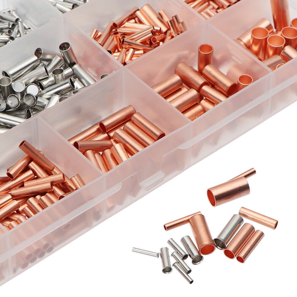 970PCS wire end ferrule assortment Cable sleeves Butt connectors Heat shrink tubing set - HomeDIYer