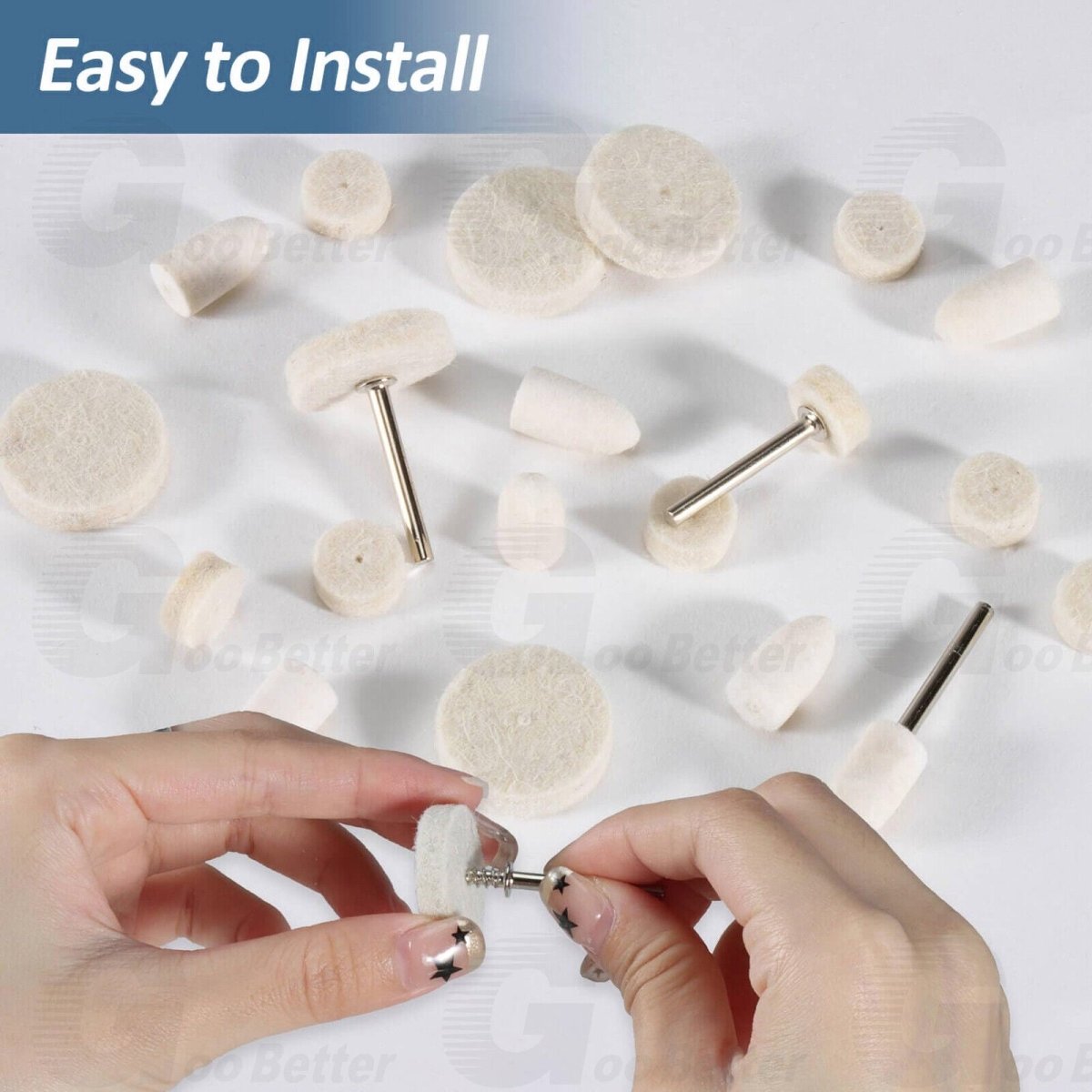 88Pcs dremel polishing kit Wool Buffing Pads Felt Rotary Tool Waxing - Head Wheel - HomeDIYer