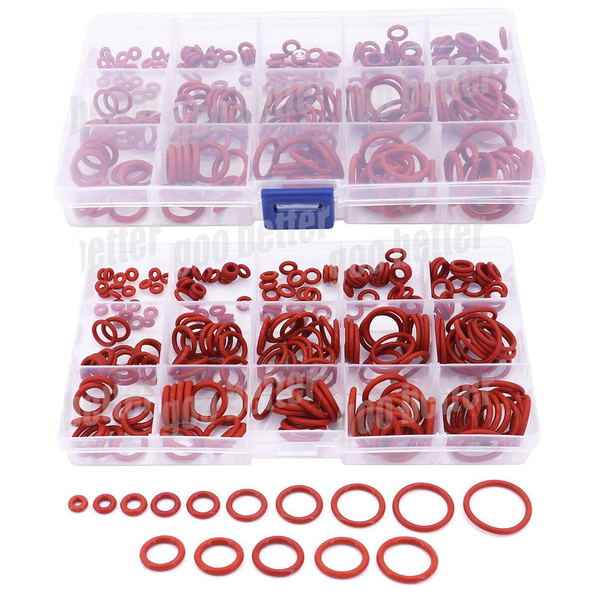 225Pcs NBR Rubber O - Ring Red Ø6 - 20mm Seals O - Ring Washer Pack Set Plumbing Tap - HomeDIYer