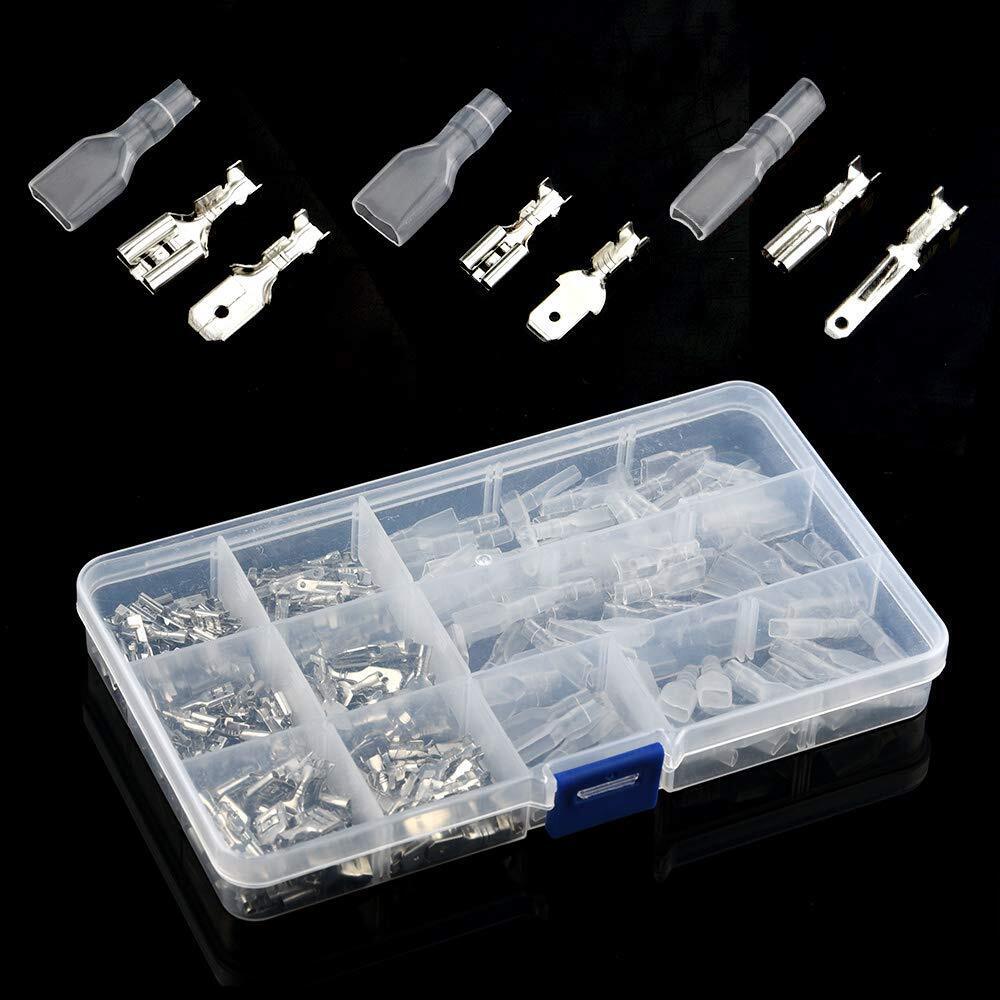 270PCS blade terminal set cable lug assortment crimp connectors blade terminals - HomeDIYer