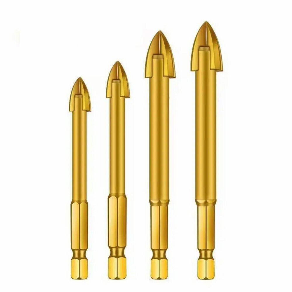 Flat Spear Head Tungsten Carbide Drill Bit Set For Tile Glass Mirror Ceramic - HomeDIYer