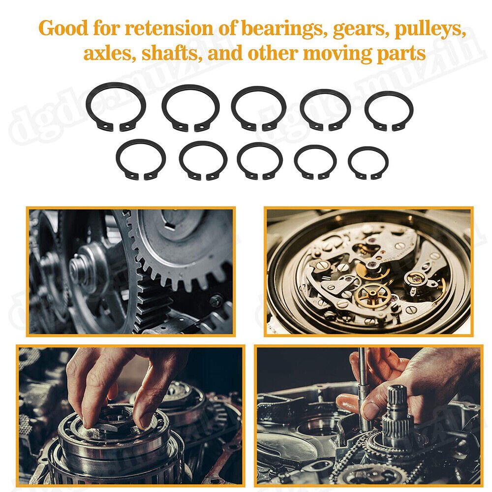 200× C - Clips Internal External Circlip Retaining Clip Ring Assortment Kit M6 - M32 - HomeDIYer