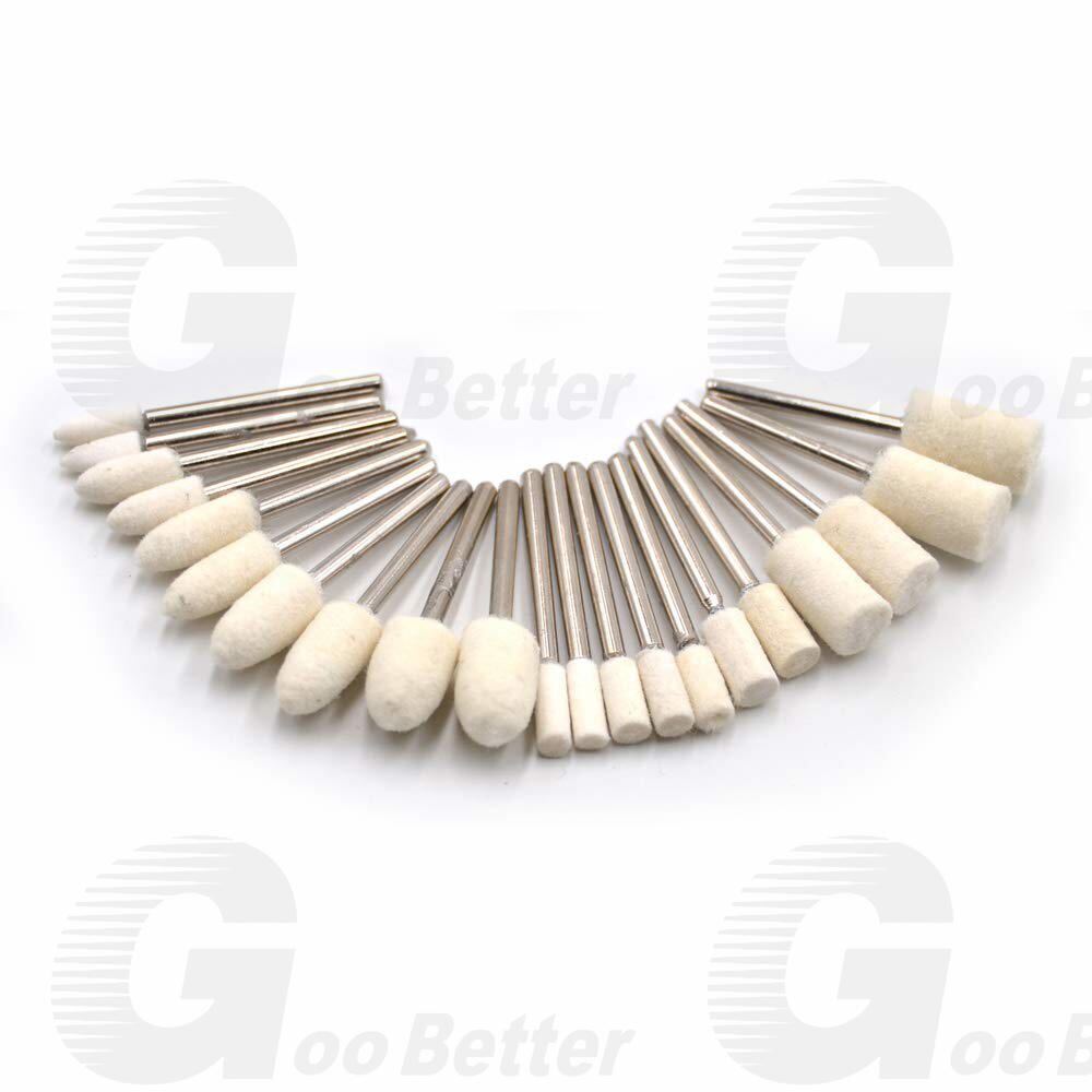 100Pcs Wool Felt Polishing Buffing Pad Waxing Wheel Rotary Tool Kit For Dremel - HomeDIYer