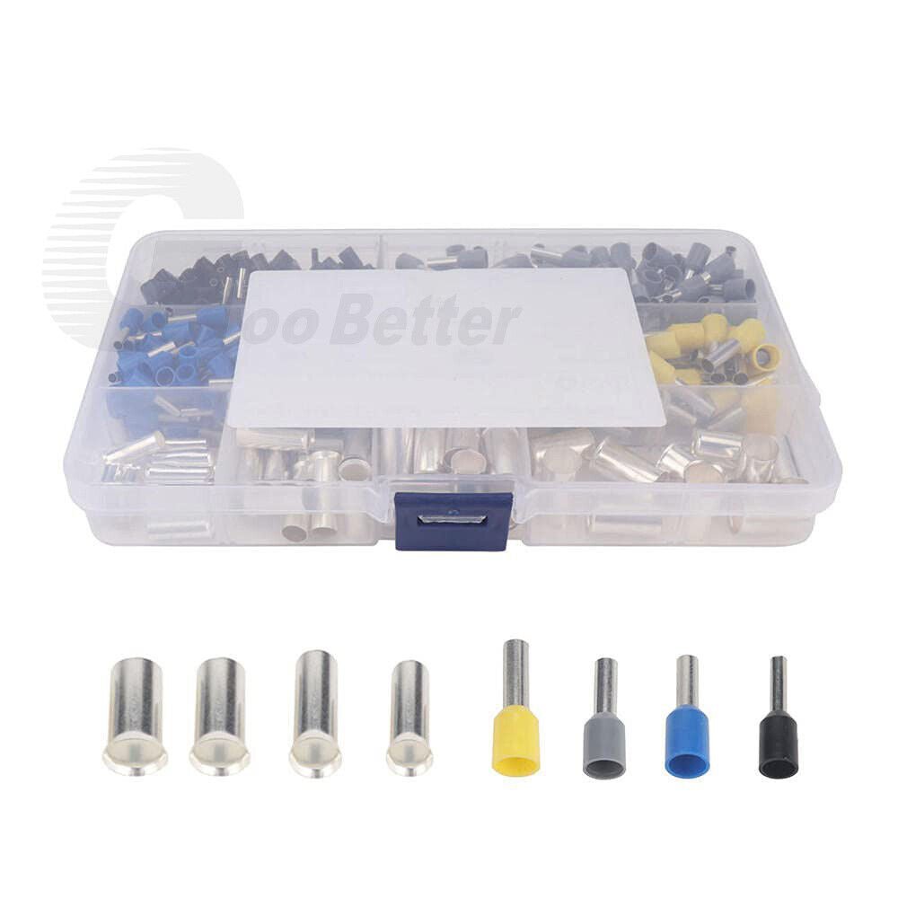 390pcs wire end ferrule set Insulated & uninsulated Bare wires End sleeve Cable lugs - HomeDIYer