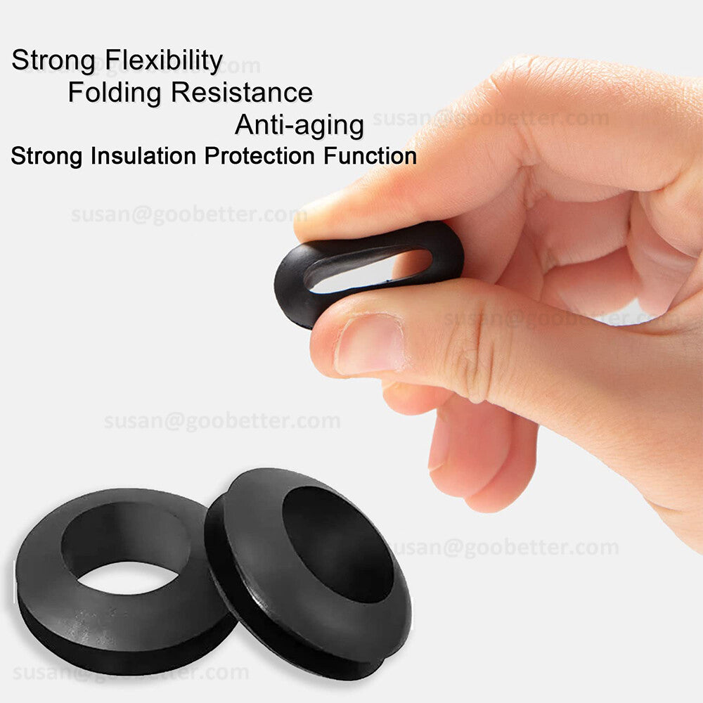 Wiring Grommets - Rubber Open Grommet - Cable Hole Plug Bung Wire Cable Protect