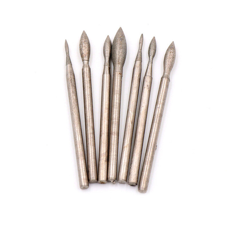 Side View 2.35mm Diamond Grinding Burr - Metal Shank for HomeDIYer Jade Polishing