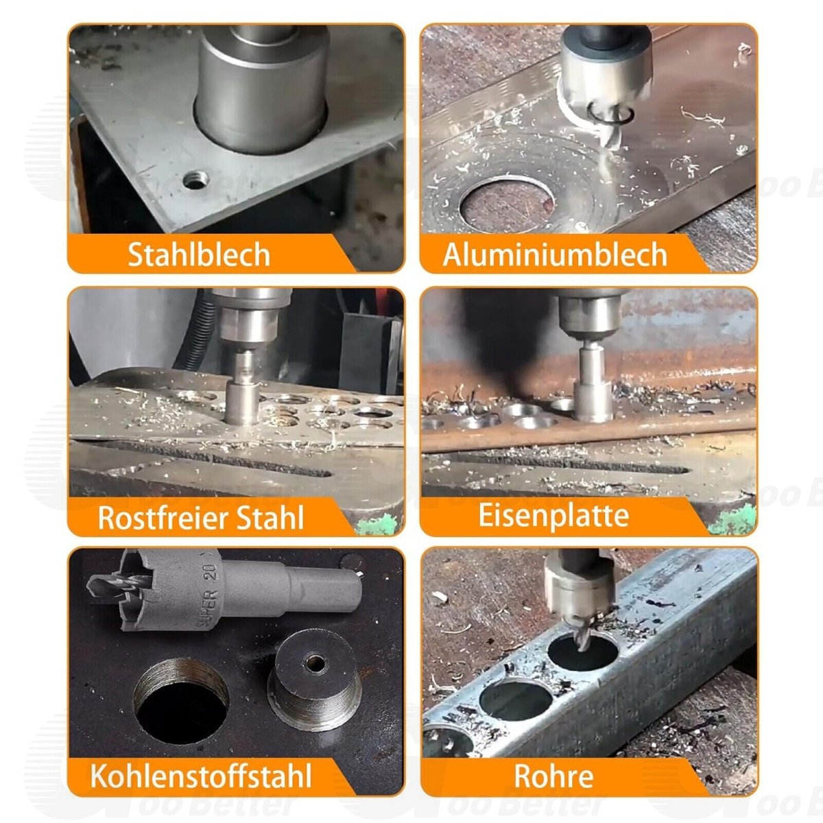 13Pcs Carbide Tip TCT Hole Saw Cutter Drill Bit Set For Steel Metal Wood 16 - 53mm - HomeDIYer