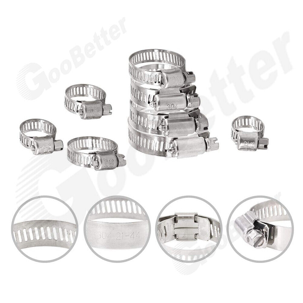 81 x hose clamps set hose ties pipe clamps stainless steel hose clamps - HomeDIYer