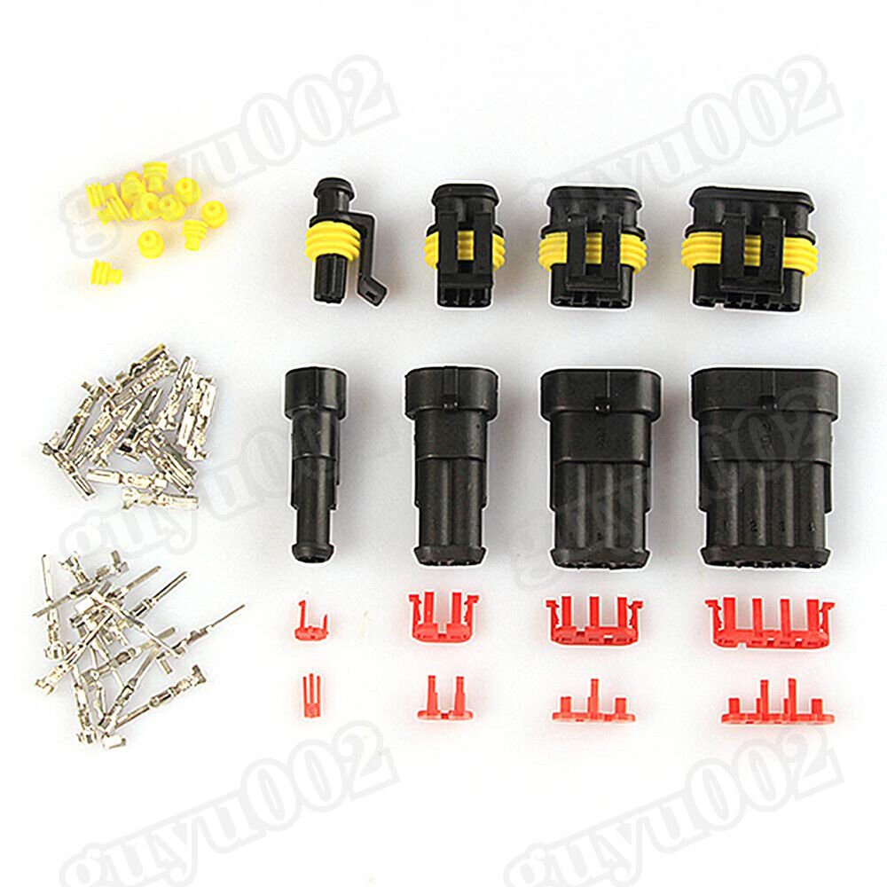 352Pcs 1/2/3/4Pin Cable Wire Connector Plug Waterproof Sealed For Electrical Car - HomeDIYer