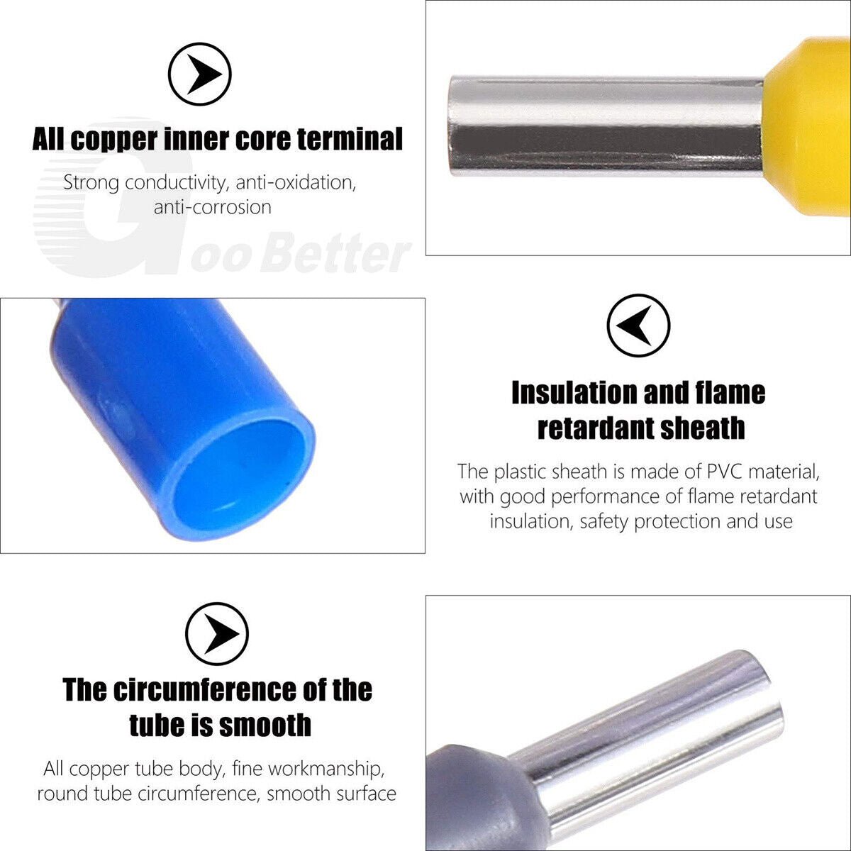 390pcs wire end ferrule set Insulated & uninsulated Bare wires End sleeve Cable lugs - HomeDIYer