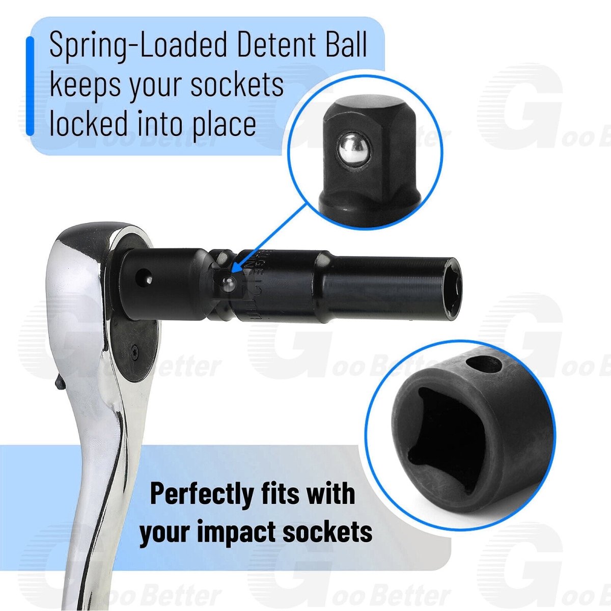 4 Pcs 3/8" to 1/4" 1/2 inch Air Impact Socket Adapter Set Drive Ratchet Reducer - HomeDIYer