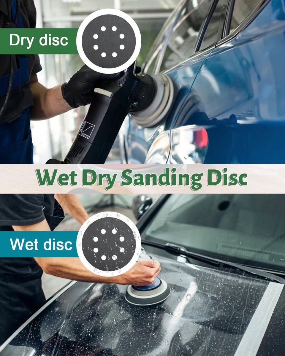 5 Inch 2000 - 10000Grit Sanding Discs Hook Loop Orbital Sander Paper,Interface Pad - HomeDIYer